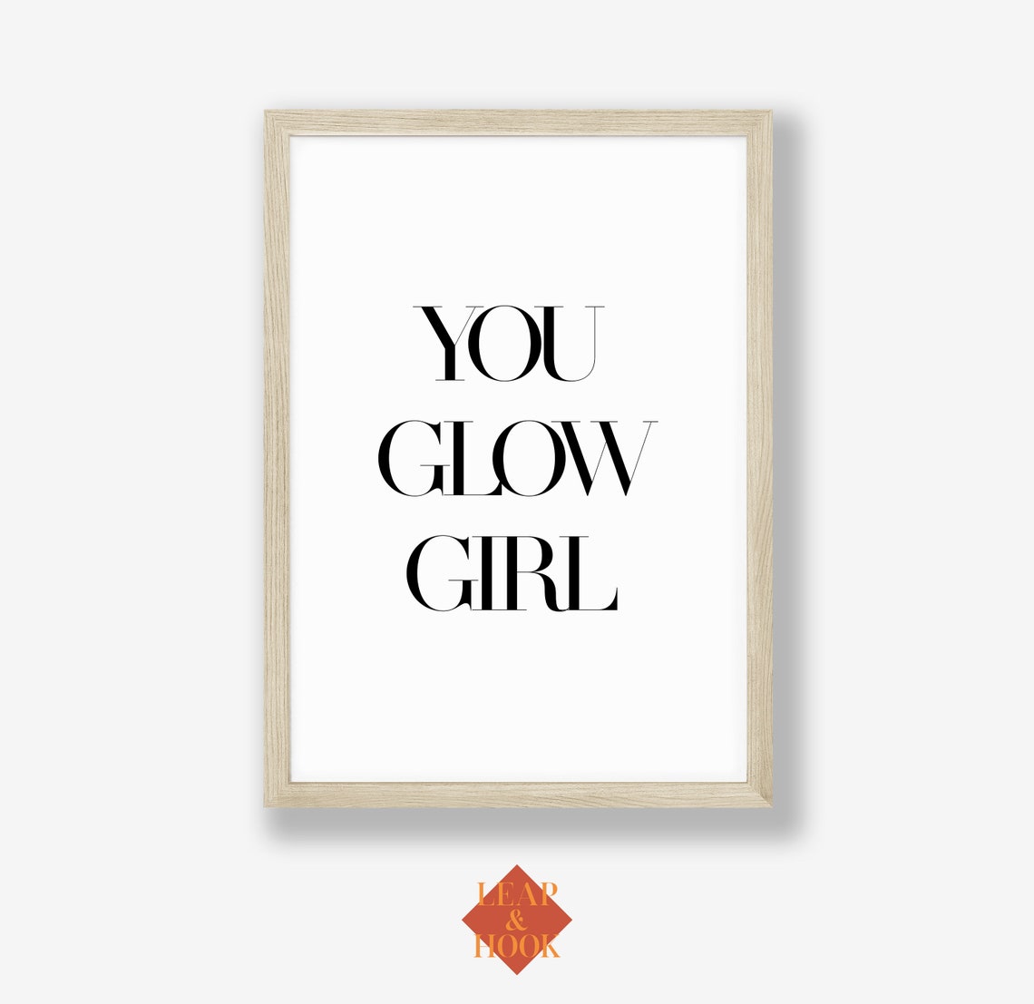Women Empowerment Wall Art Daily Affirmations Quote You Glow Girl Girl Power Print Teen Girl Room Decor Motivational Sign Dorm Decor - Image 5