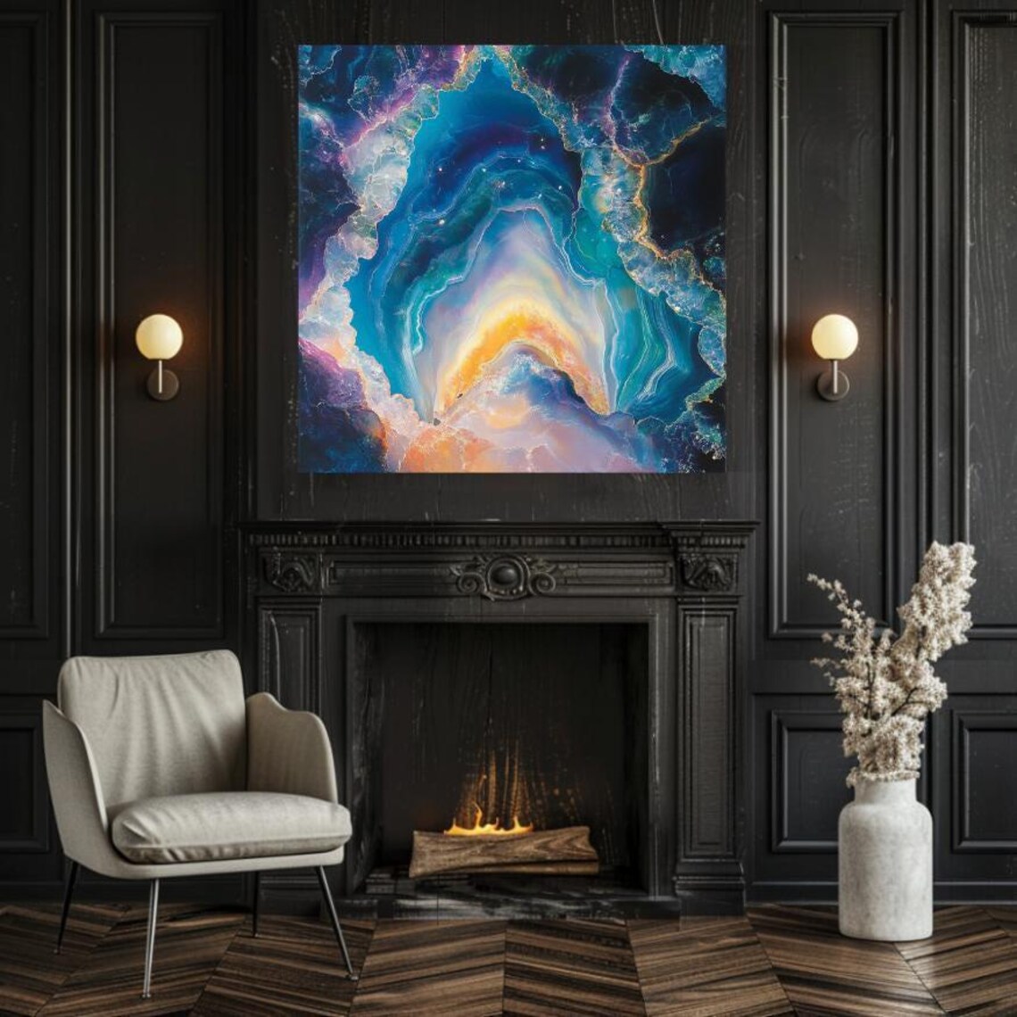 Geode Gemstone Crystal Mystical Wall Art - Image 2
