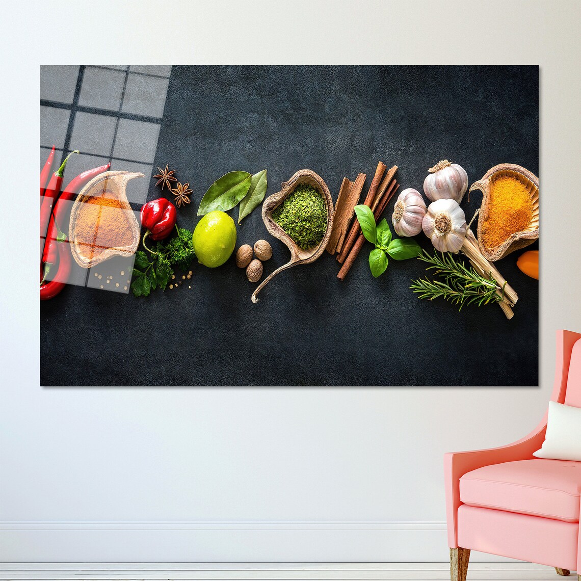 Spices Kitchen Wall Art, Food Art Poster Print - Image 2