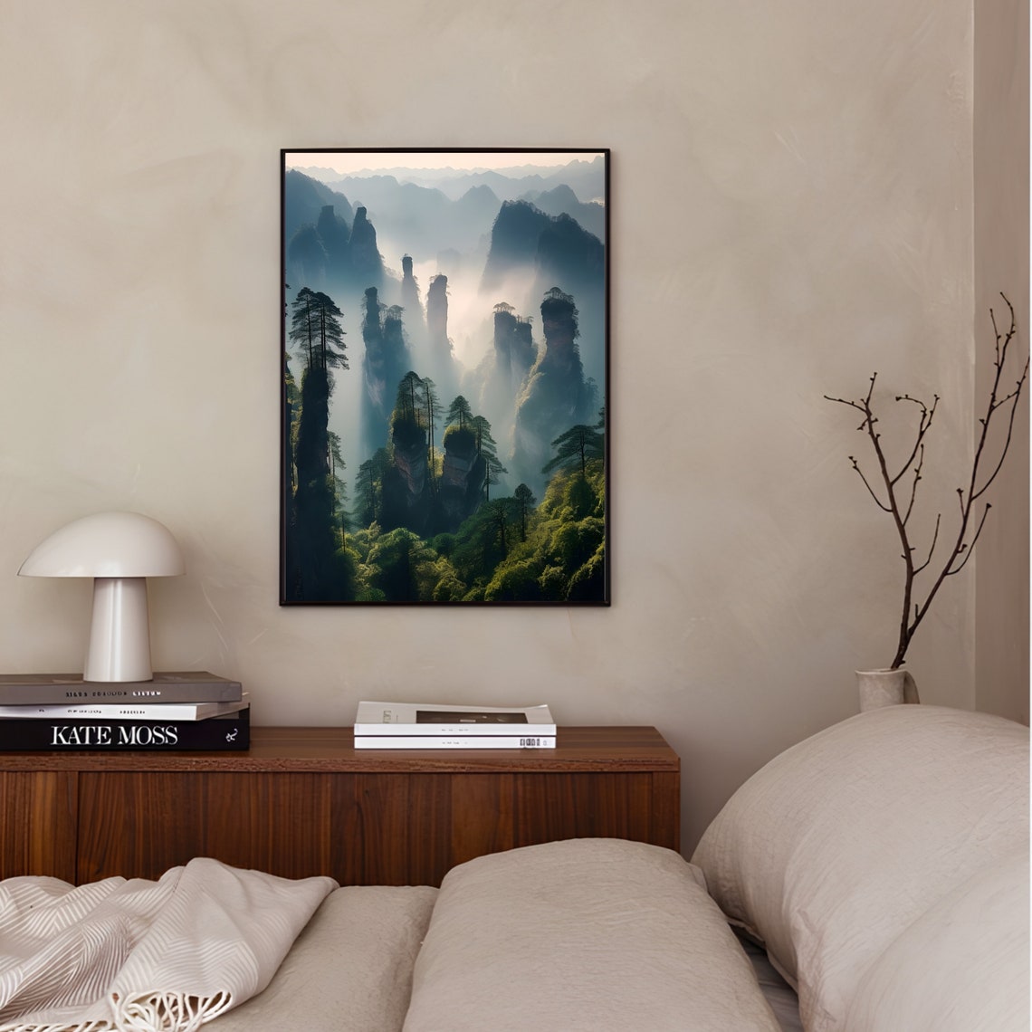 China Print China Poster China Landscape Print Mountains Poster Zhangjiajie Print National Park Tianzi Shan Mountain Print Travel Poster - Image 2