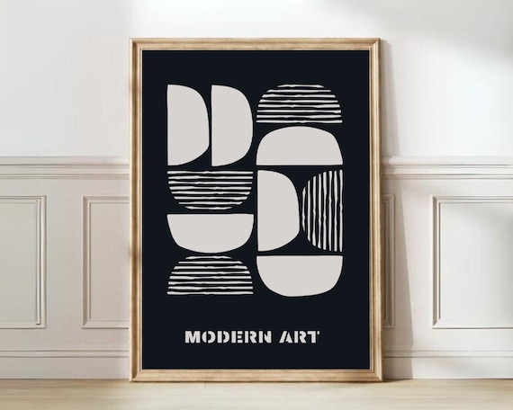 Black Bauhaus Print Modern Gallery Abstract Print Minimalist Print Black Art Bauhaus Poster Luxury Print