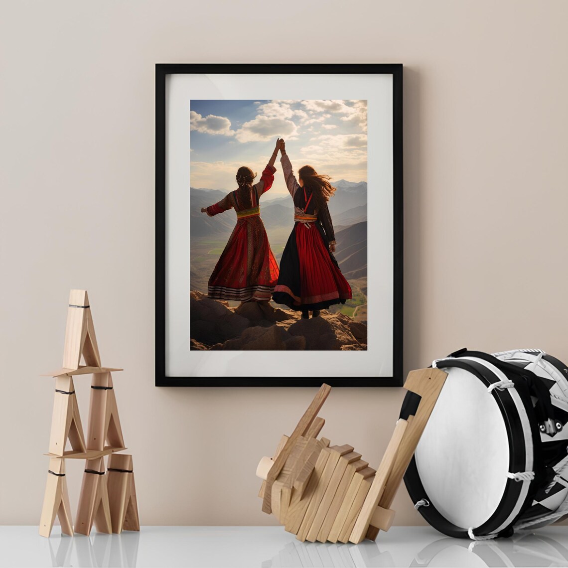 Afghanistan Kabul Travel Poster, Afghan Dress Girl - Image 3