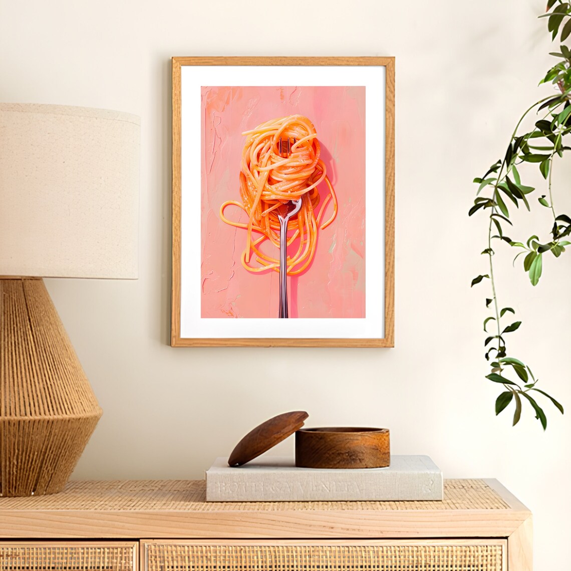 Pasta Print, Eclectic Maximalist Kitchen Poster - Image 3