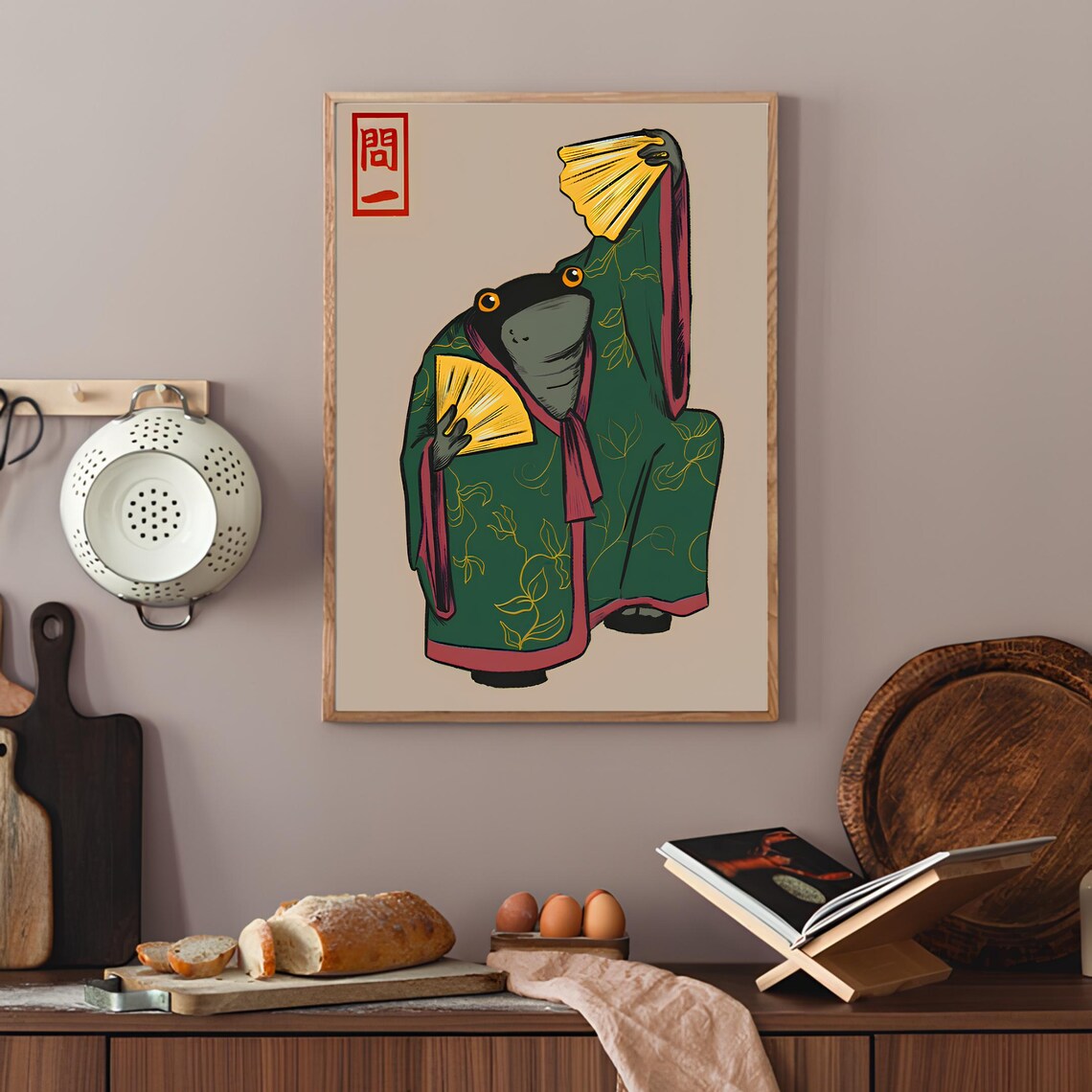 Japanese Frog Print by Matsumoto Hoji, Vintage - Image 2