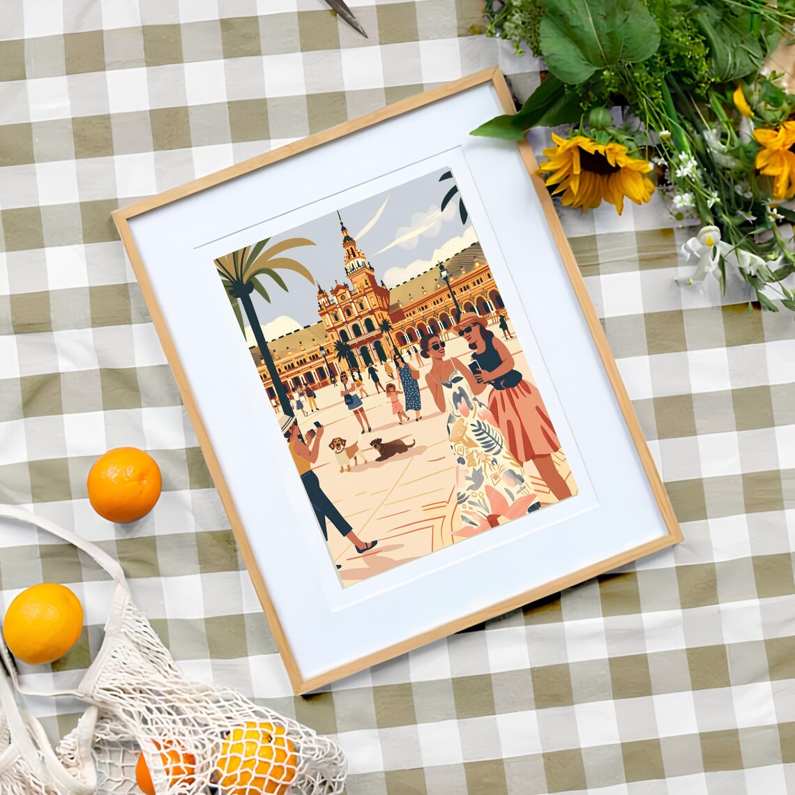 Seville Print Sevilla Illustration Spain Travel Poster Sevilla Poster Andalusia Print Seville Gift Andalusia Illustration Nursery Print - Image 3