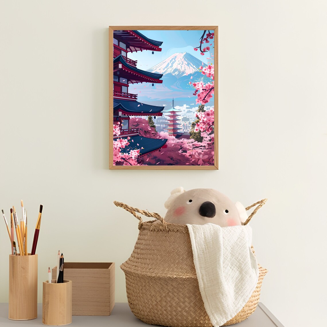 Mount Fuji Japan Travel Poster, Kitchen Wall Art - Image 2