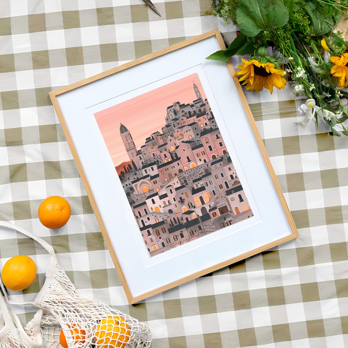 Matera Illustration, Italy Travel Poster - Image 3