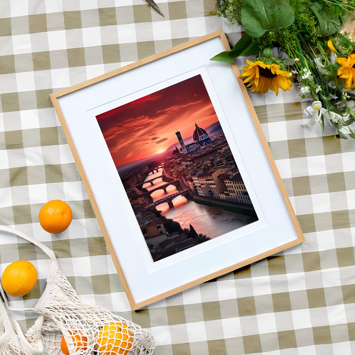 Florence Travel Poster, Tuscany Italy Print - Image 3