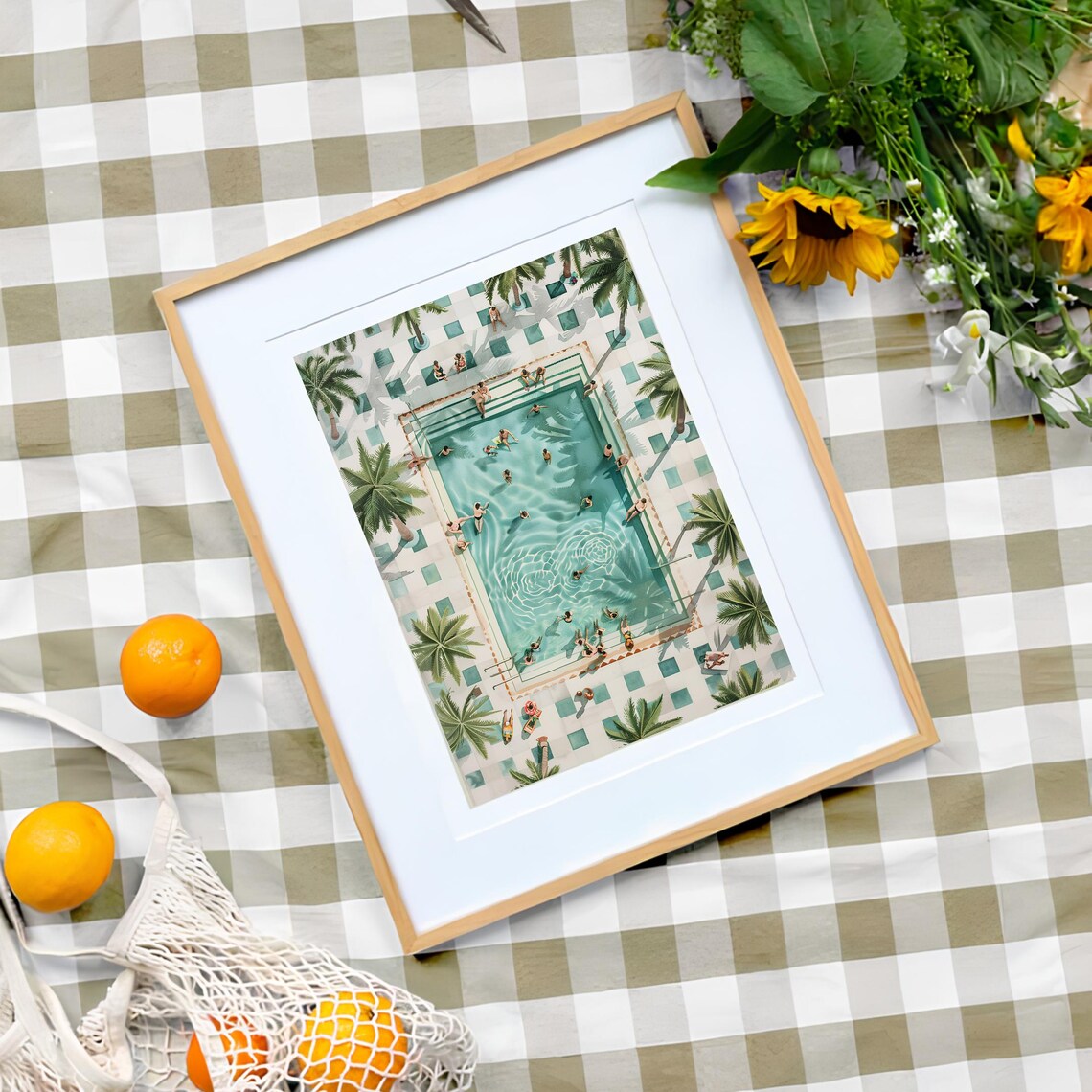 Swimming Pool Watercolor Vacation Art Print - Image 3