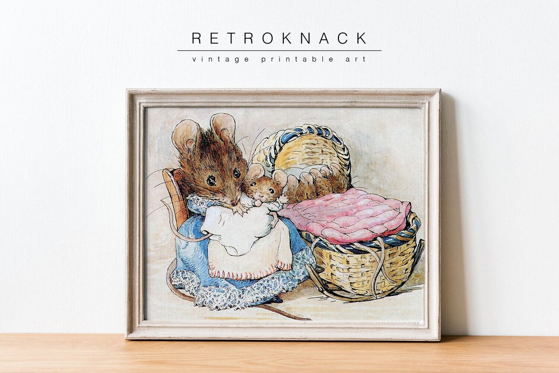 Beatrix Potter Two Bad Mice Illustration Vintage Nursery Art Poster - Image 2
