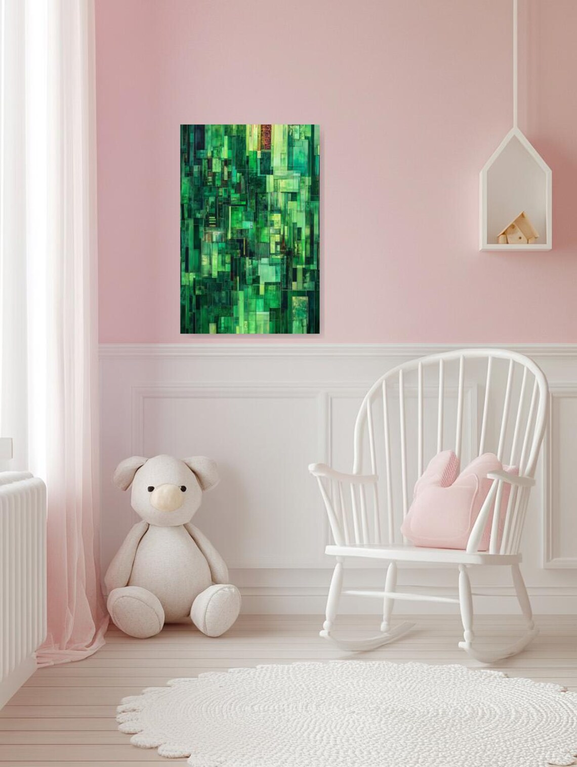 Mark Rothko Inspired Abstract Green Wall Art - Image 2
