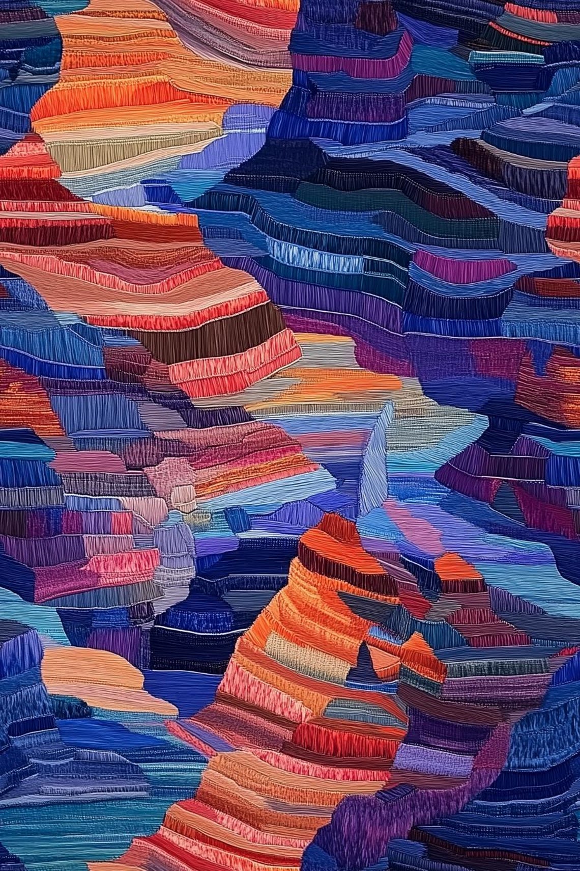 Custom Print Inspired By Van Goghs Bold Palettes In Vibrant Mountain Landscape Abstract Wall Art Home Decor