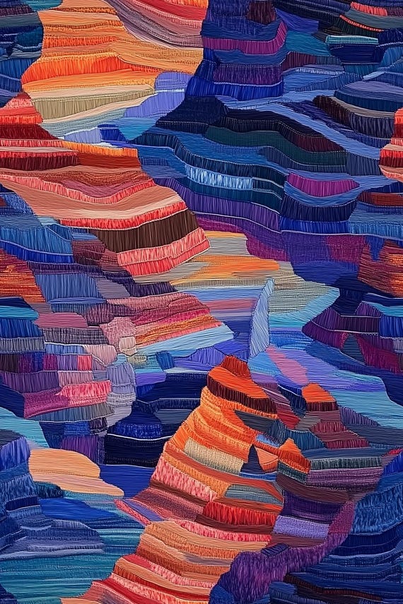 Custom Print Inspired By Van Goghs Bold Palettes In Vibrant Mountain Landscape Abstract Wall Art Home Decor