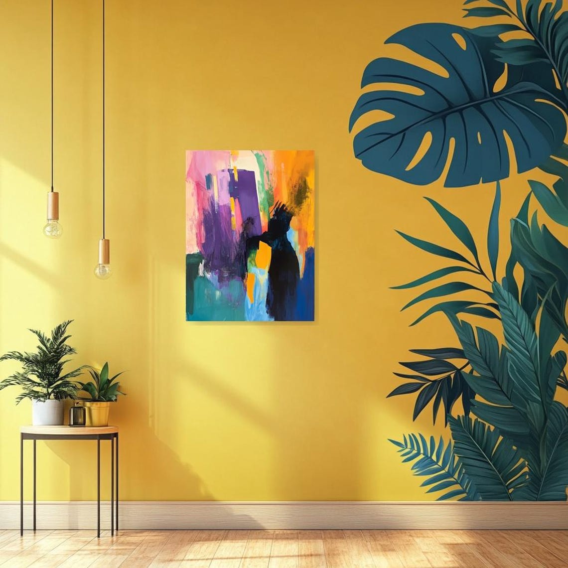 Abstract Art Inspired By Cy Twombly Bold Colors Energetic Shapes Unique Wall Art Home Decor - Image 3