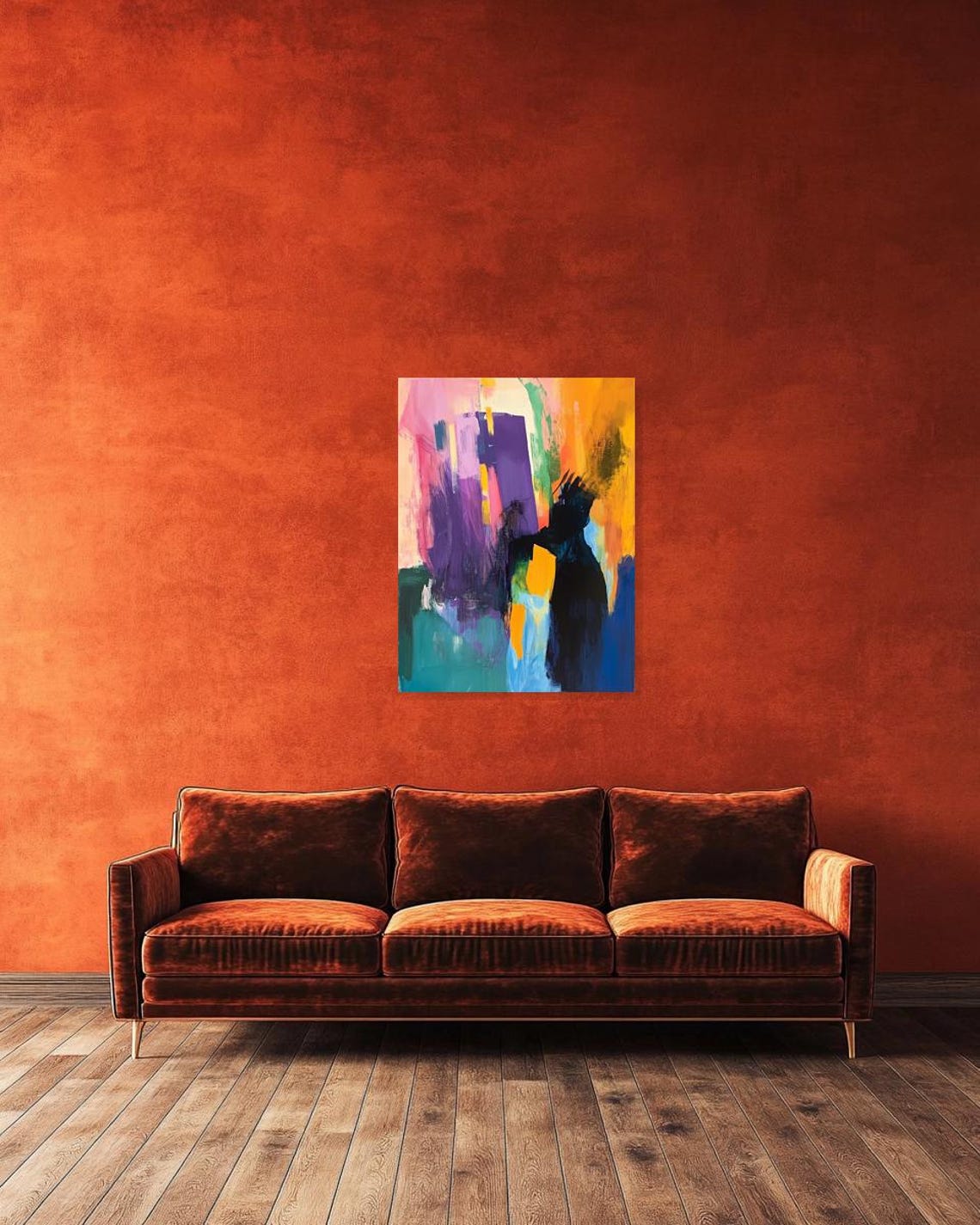 Abstract Art Inspired By Cy Twombly Bold Colors Energetic Shapes Unique Wall Art Home Decor - Image 4