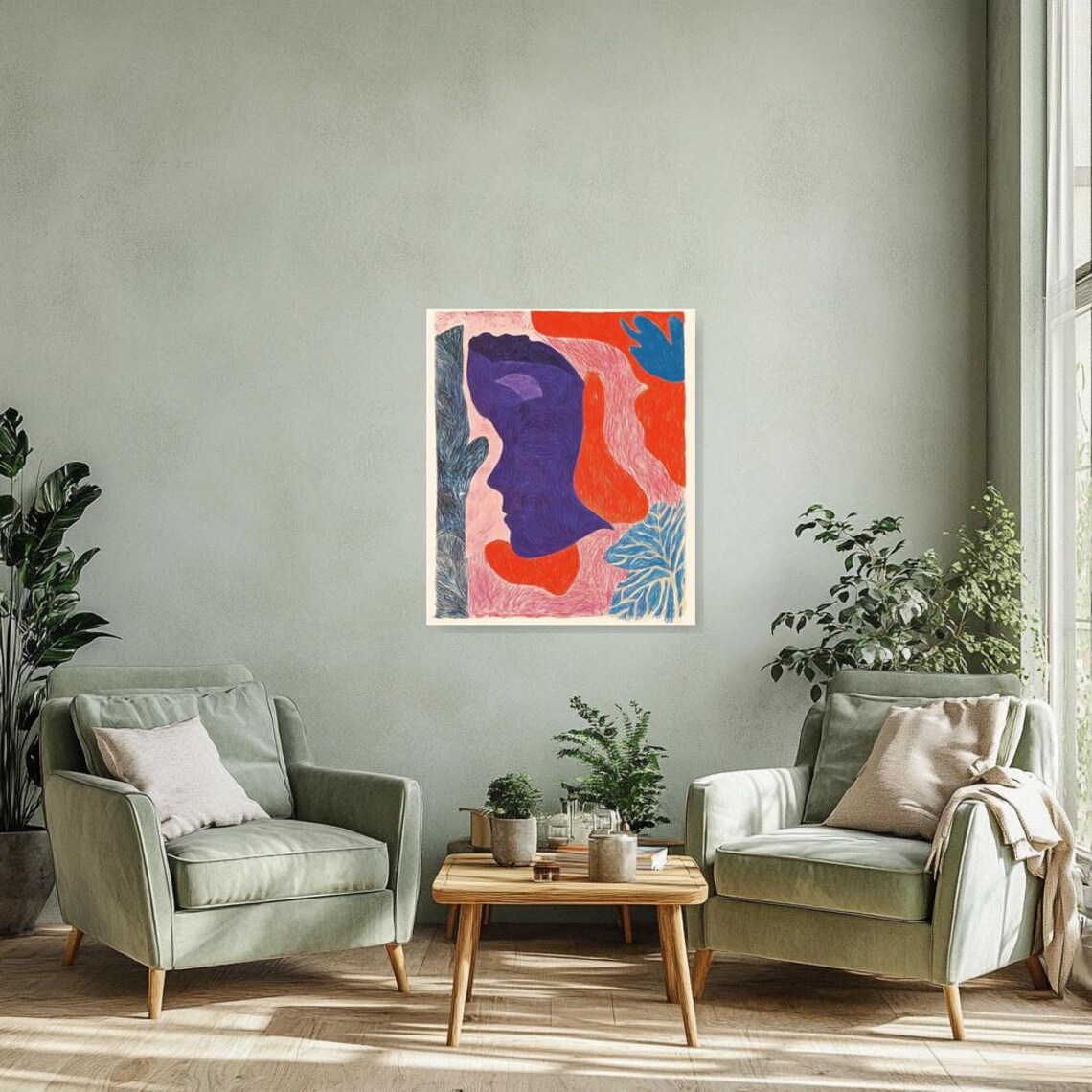 Matisse Inspired Bold Shapes Modern Wall Art Print - Image 3