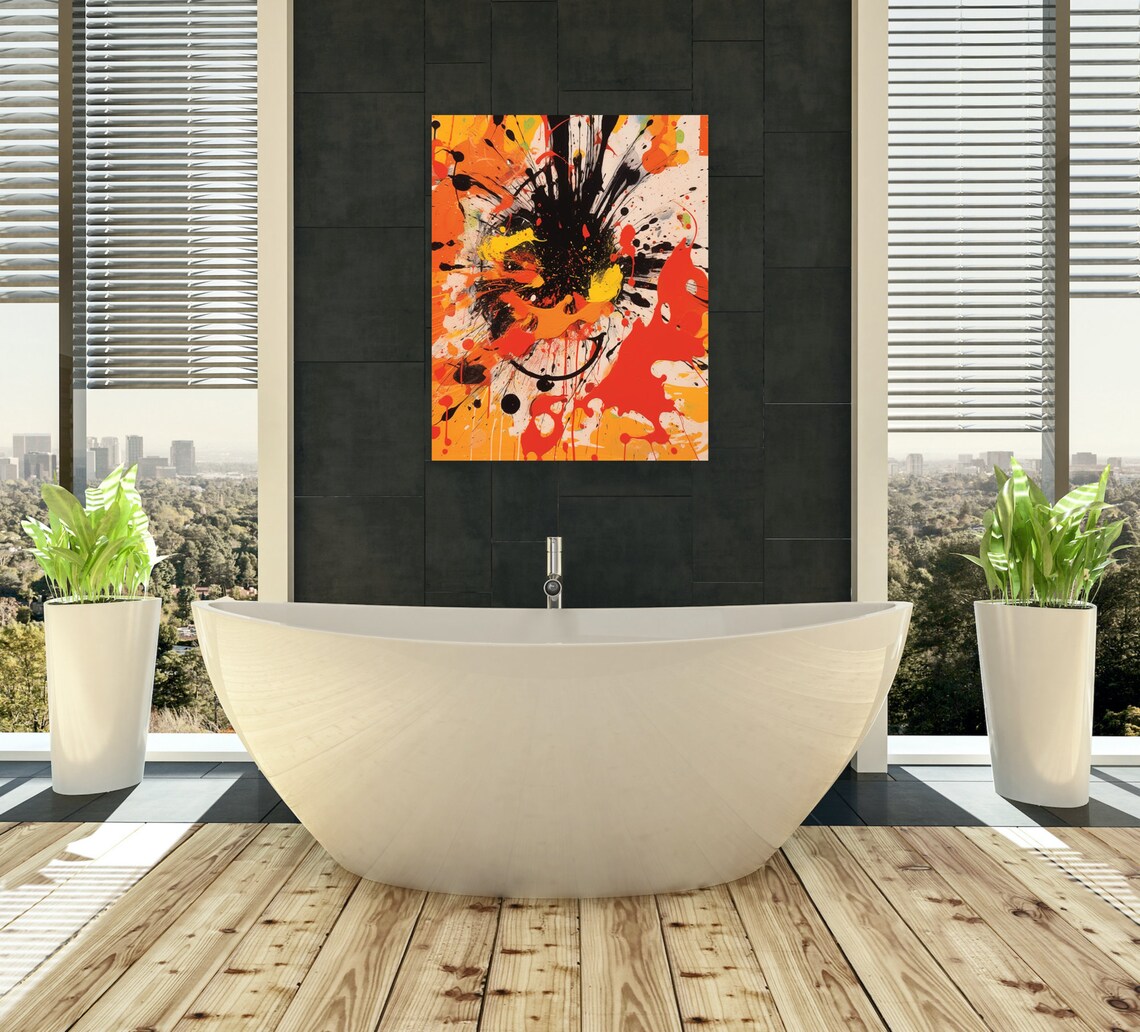 Norman Bluhm Inspired Abstract Pumpkin, Modern Artwork - Image 2