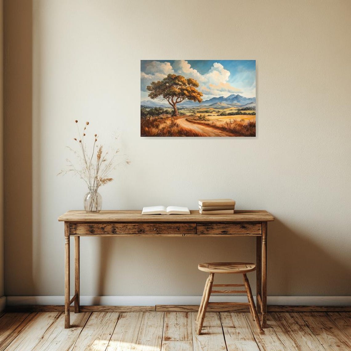 Custom Print Inspired By Impressionist Landscapes With Majestic Tree And Vibrant Sky Wall Art Home Decor - Image 3