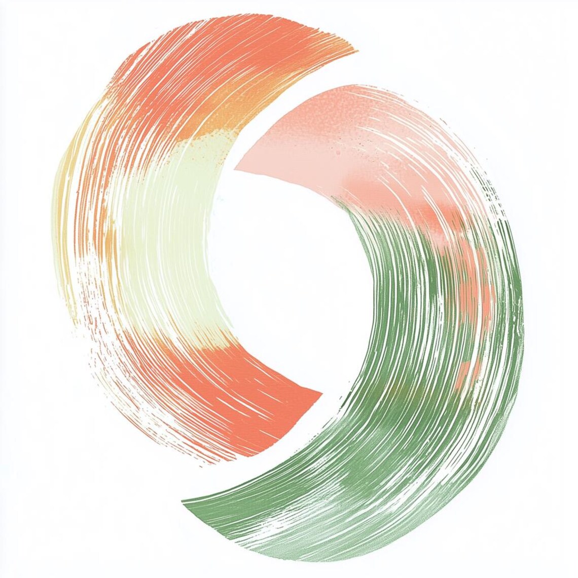 Abstract Swirl Art Inspired By Impressionism