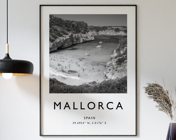 Mallorca Travel Poster, Spain Travel Art Print