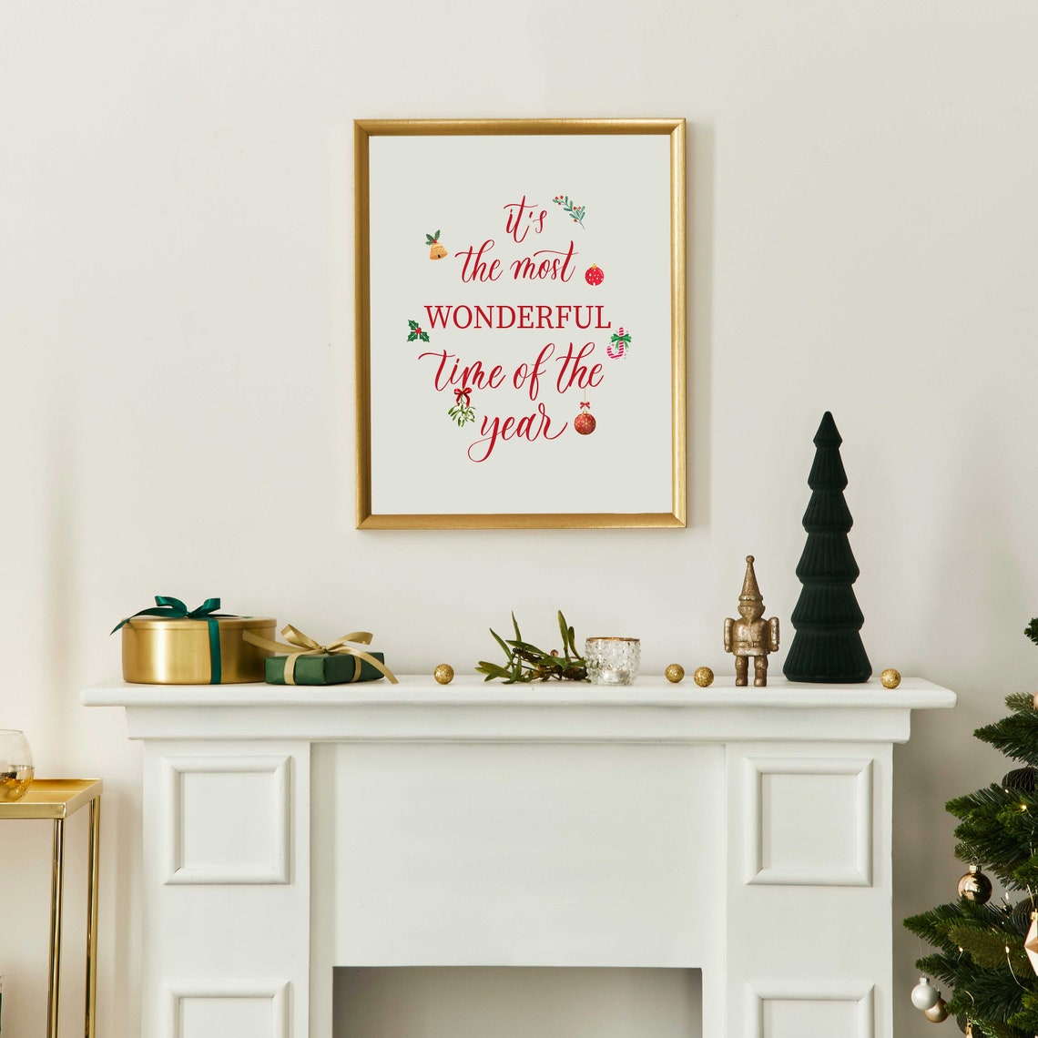 It Is The Most Wonderful Time Of The Year Red Christmas Poster - Image 3