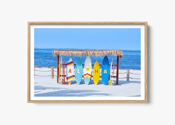 Aloha Sign Hawaii Photography, Coastal Home Decor