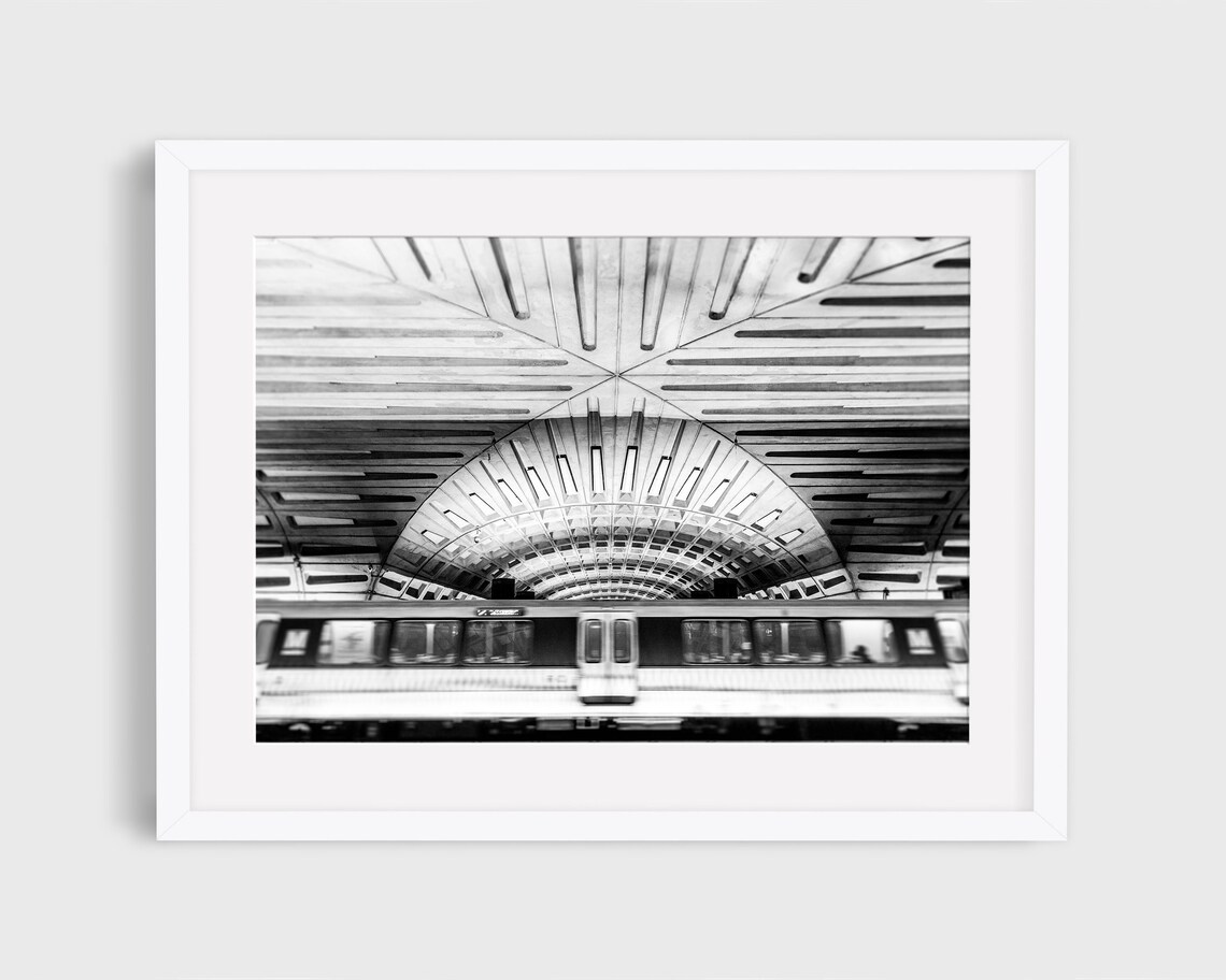 Washington DC Art Print, Metro Train Photography