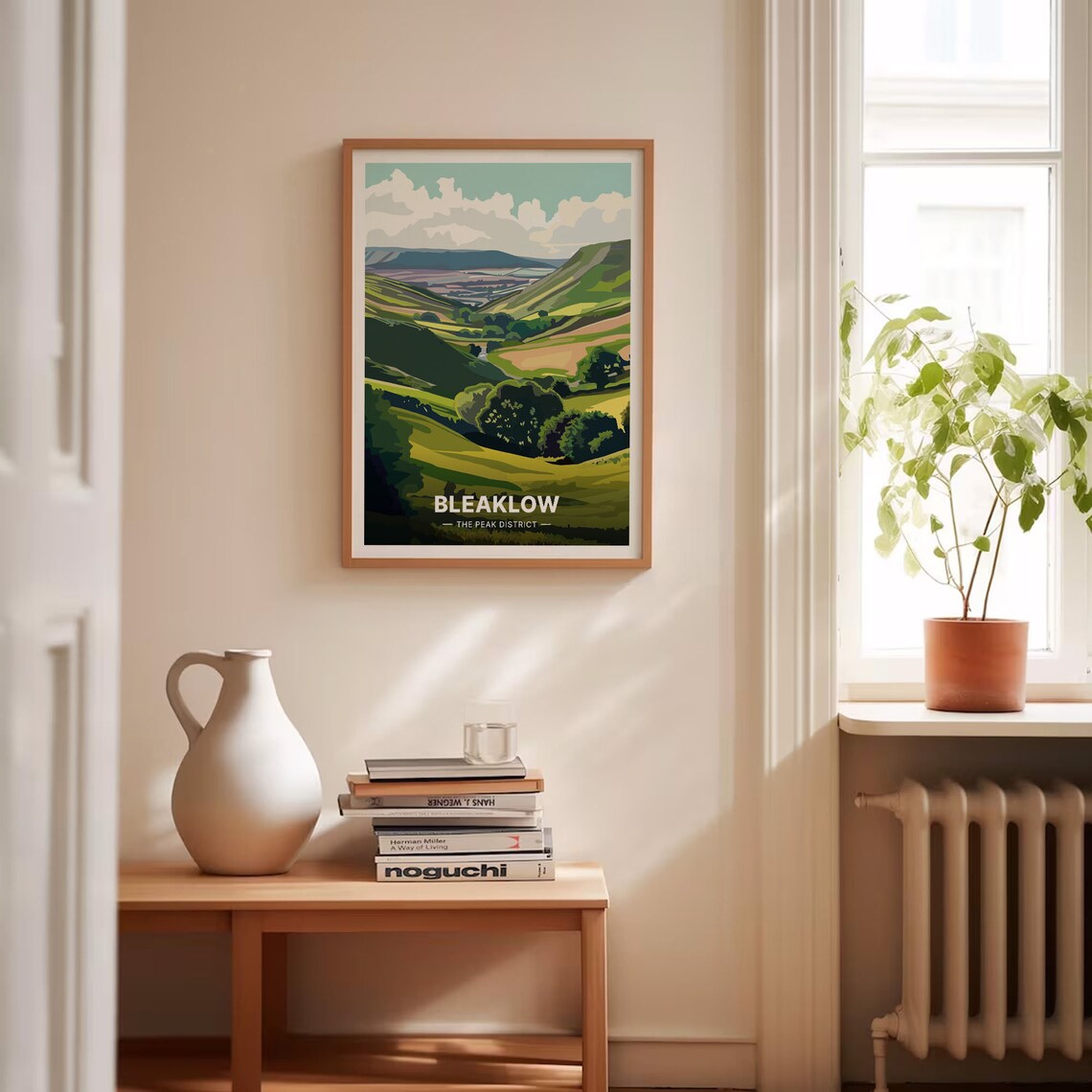 Bleaklow Peak District Green Moorland Valley Rolling Hills Poster - Image 4