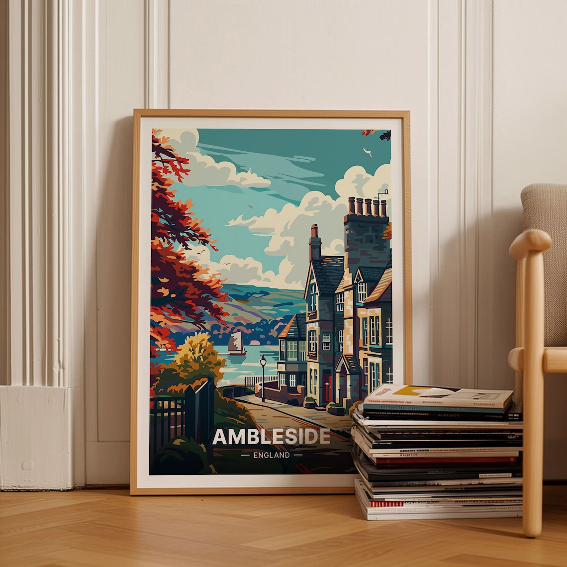 Ambleside England Vintage Travel Poster Art Print