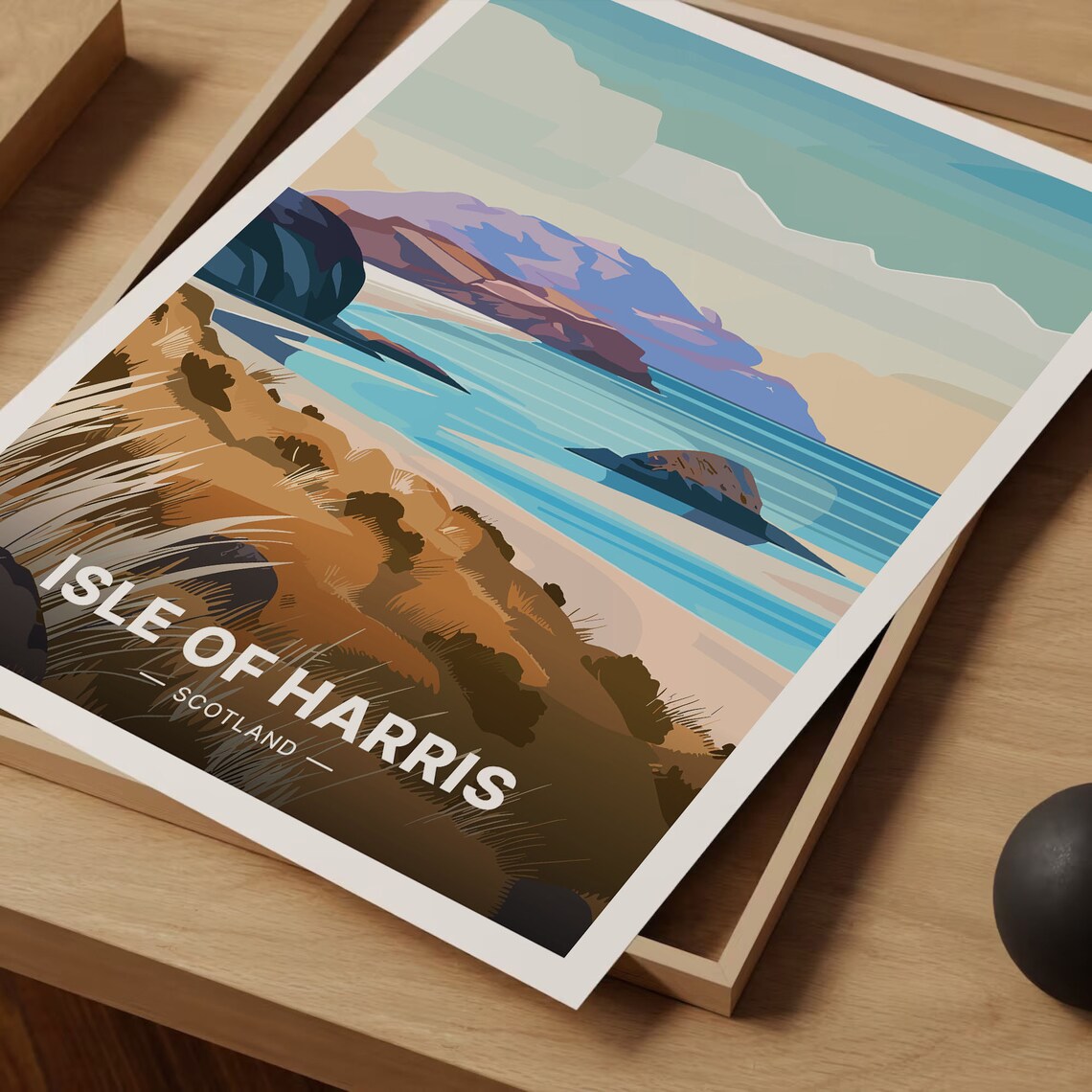 Isle Of Harris Scotland Beach Dunes Outer Hebrides Coast Travel Poster - Image 3