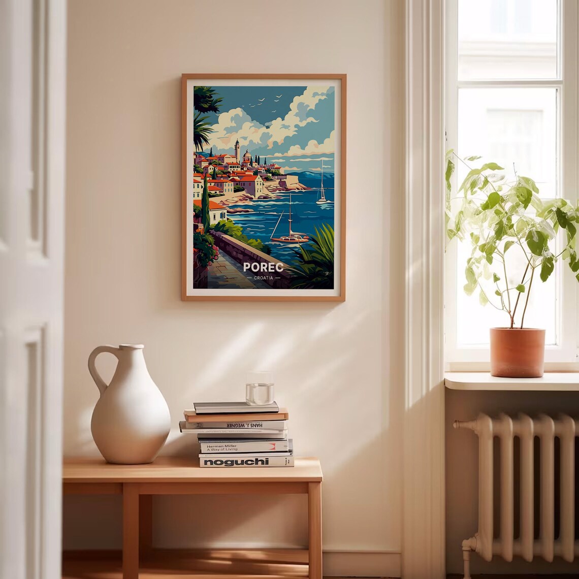 Porec Croatia Coastal Old Town Sailboats Harbour Travel Poster - Image 4