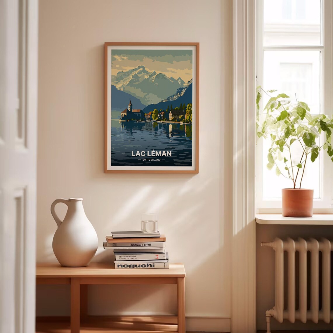 Switzerland Lac Lman Vintage Style Travel Poster - Image 4