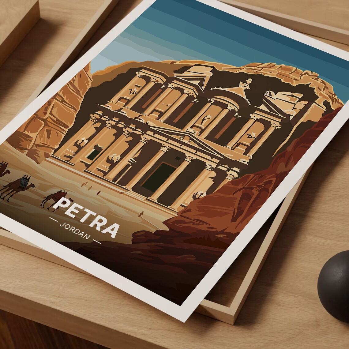 Petra Jordan World Travel Poster, Home Decor - Image 3