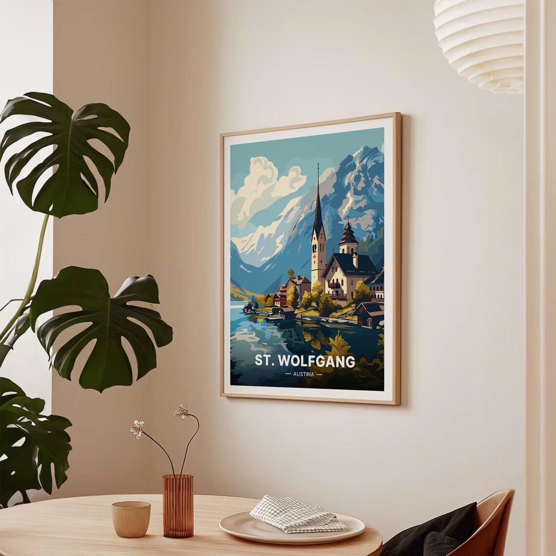 St Wolfgang Austria Travel Poster, Scenic Landscape - Image 2