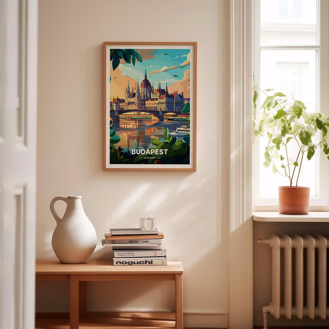 Budapest Cityscape Travel Poster, Hungary Art Print - Image 4