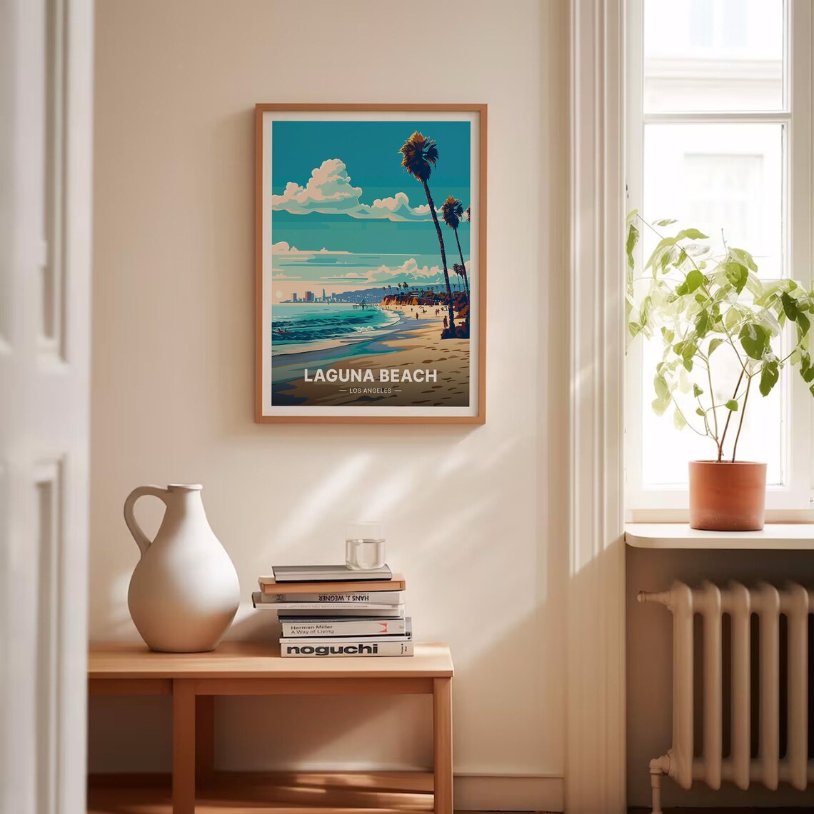 Laguna Beach Los Angeles Palms Pier Sunset California Travel Poster - Image 4
