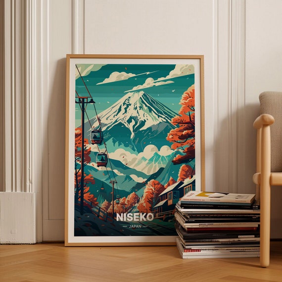 Niseko Ski Resort Travel Poster Japan Skiing Wall Art Winter Sports Home Decor Travel Enthusiast Gift C20 1403