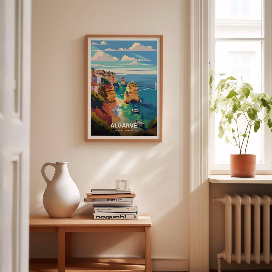 Algarve Portugal Golden Cliffs Coastline Vintage Travel Poster - Image 4