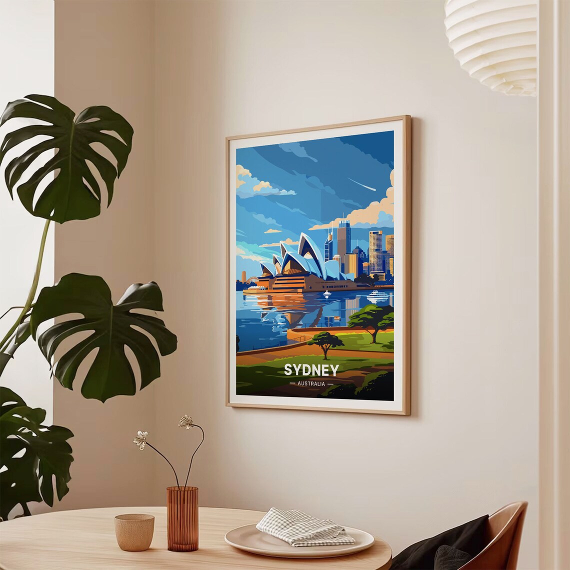 Sydney Australia Opera House Sail Shells Harbour Skyline Travel Poster - Image 2