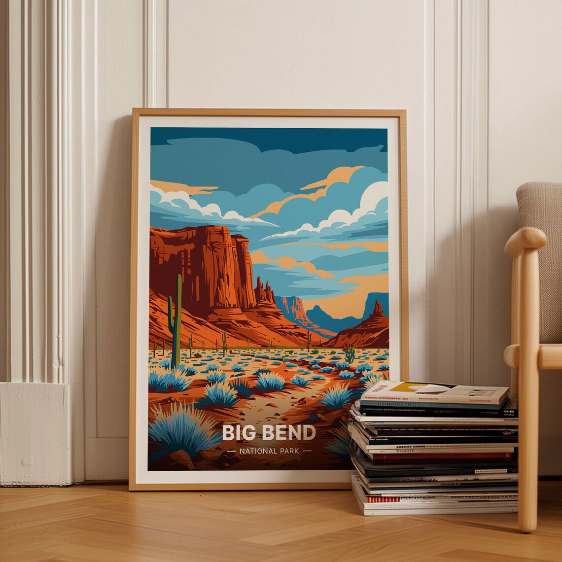 Big Bend National Park Travel Poster, Scenic Art