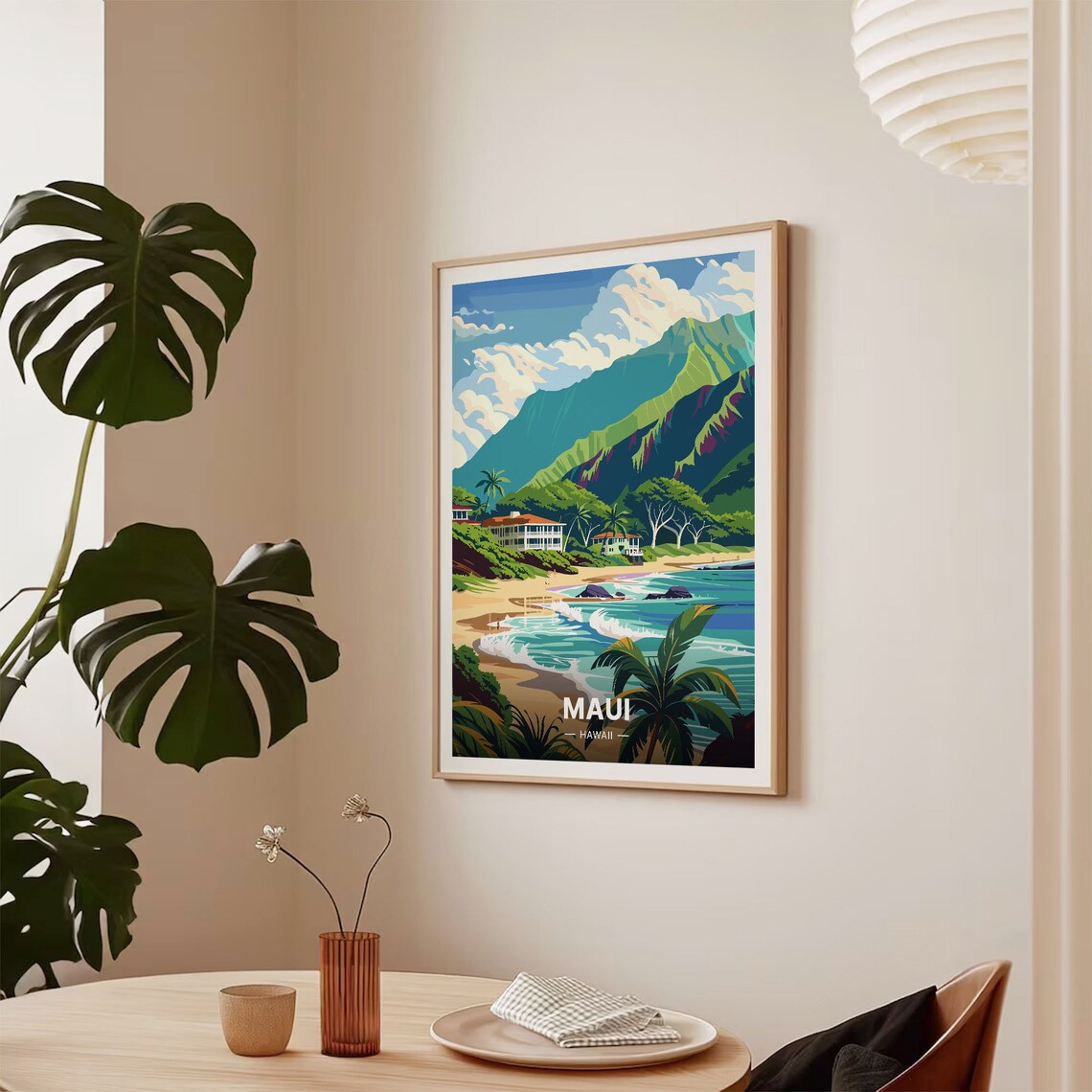 Maui Travel Poster, Hawaii Tropical Home Decor - Image 2