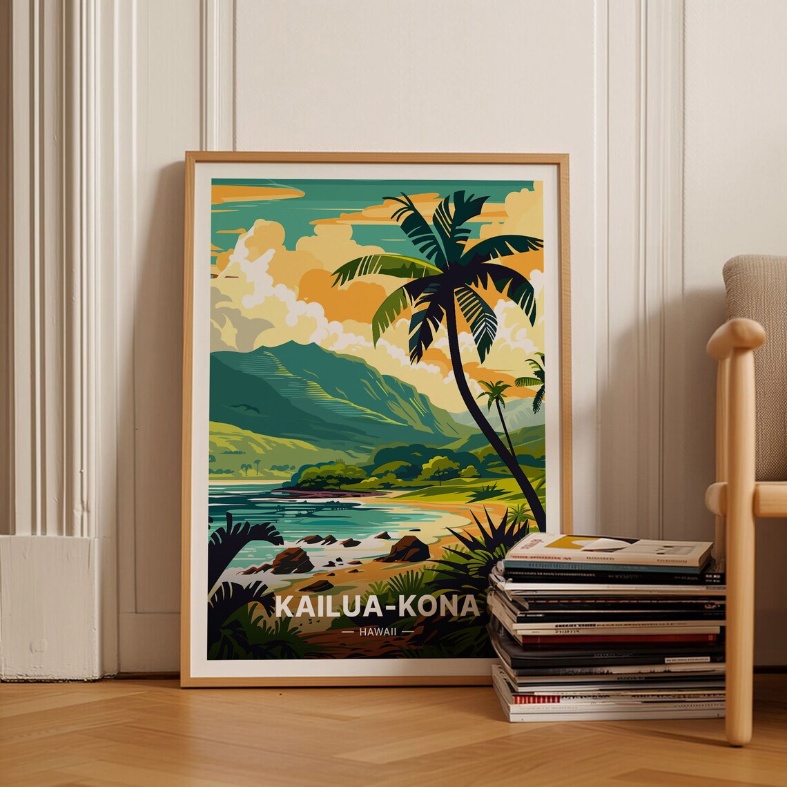 Hawaii Travel Poster, Kailua Kona Travel Poster