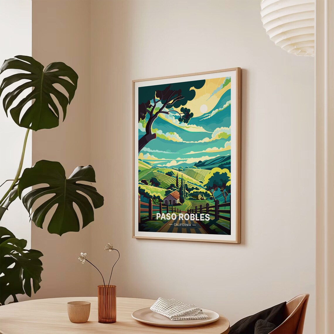 Paso Robles Vintage Travel Poster, California Art Print - Image 2
