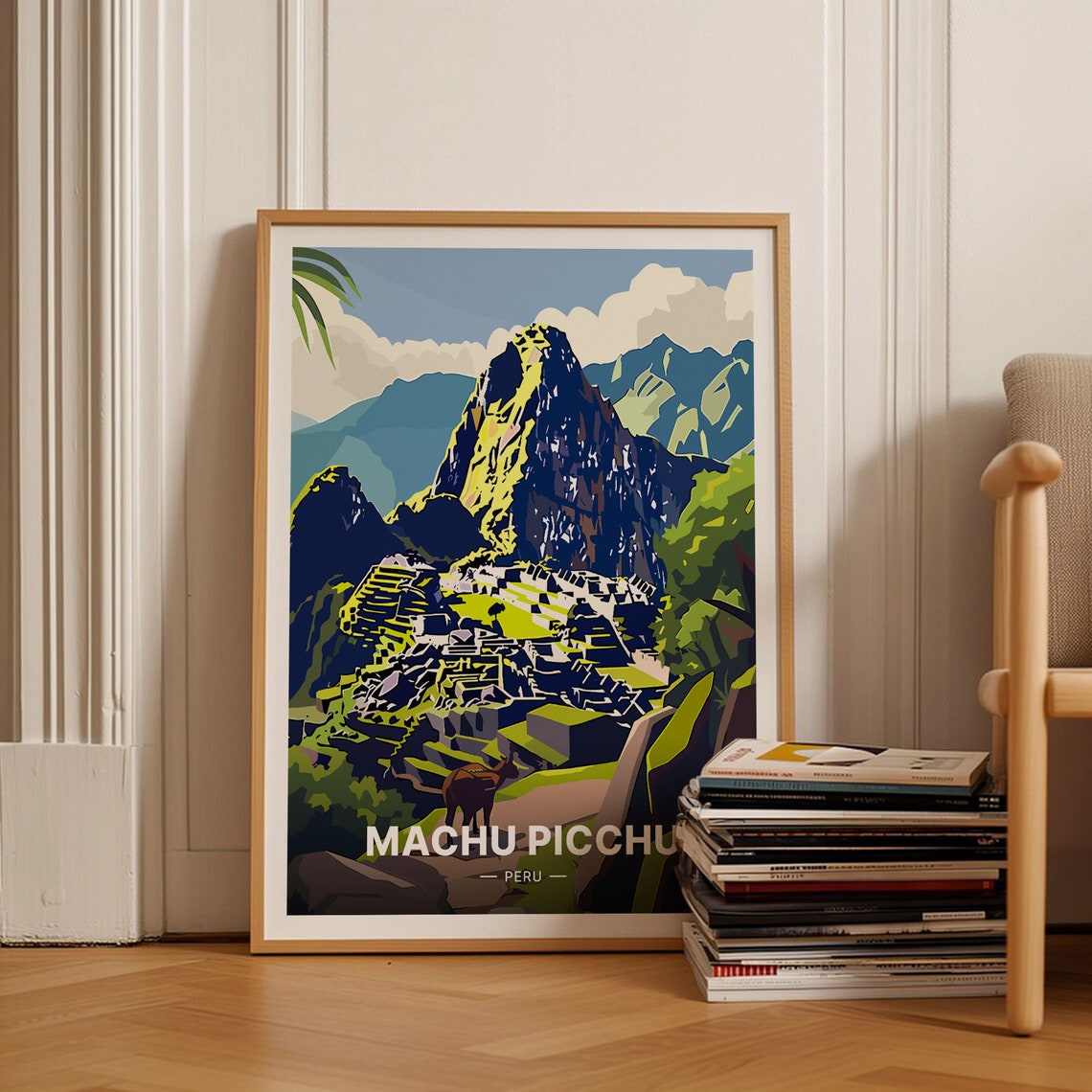 Machu Picchu Peru Inca Citadel Andes Mountains Ruins View Poster