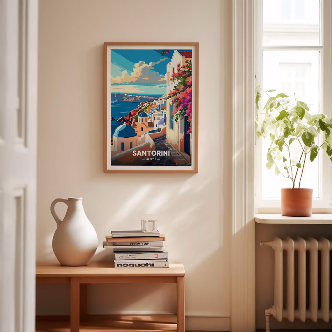 Santorini Greece Travel Poster, Wall Art Print - Image 4