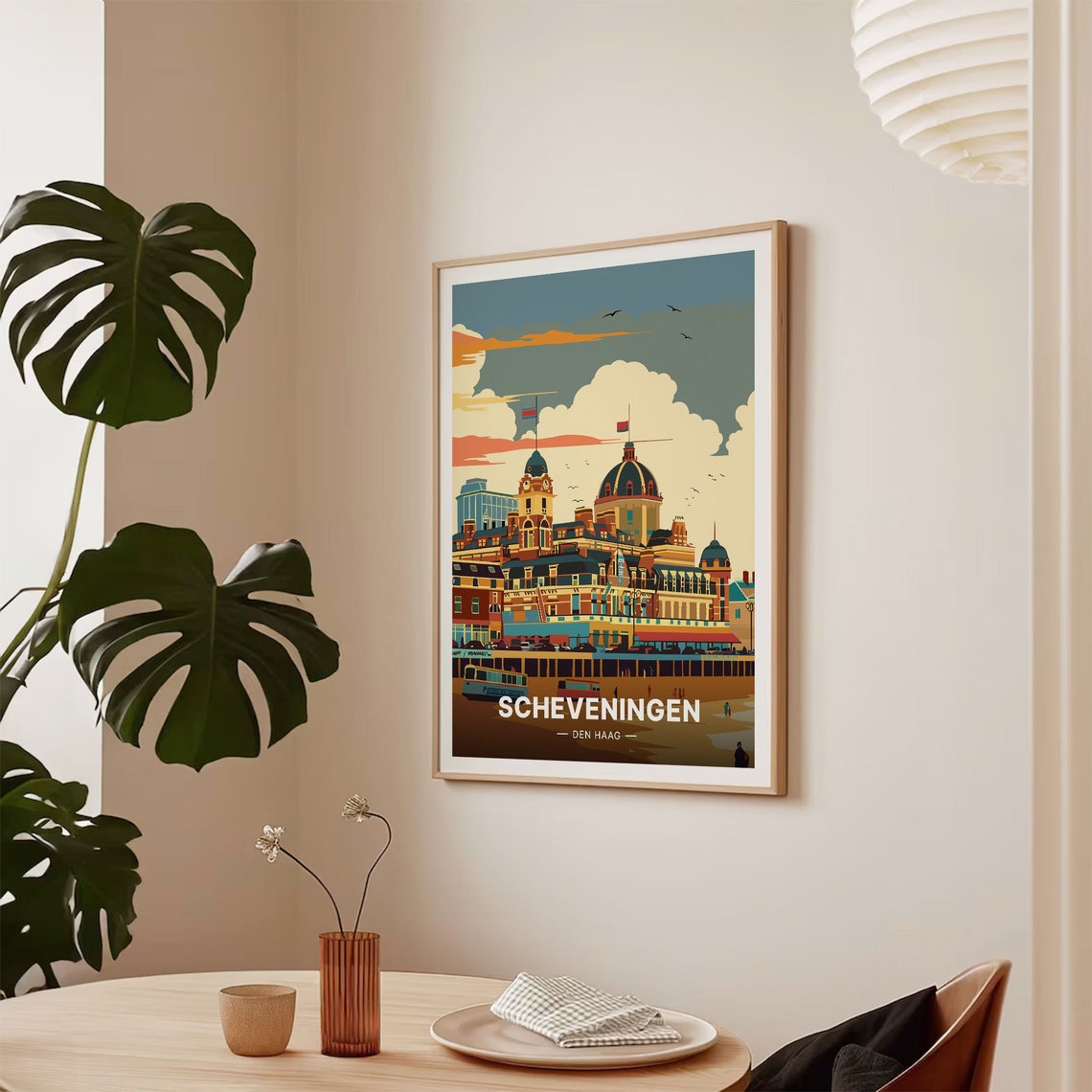 Scheveningen Den Haag Grand Seafront Hotels Retro Dutch Coast Poster - Image 2