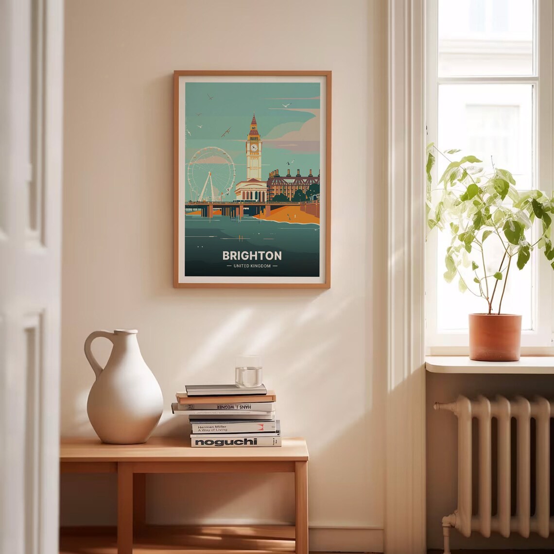 London Eye Big Ben Travel Poster Vintage Thames Skyline City Art - Image 4