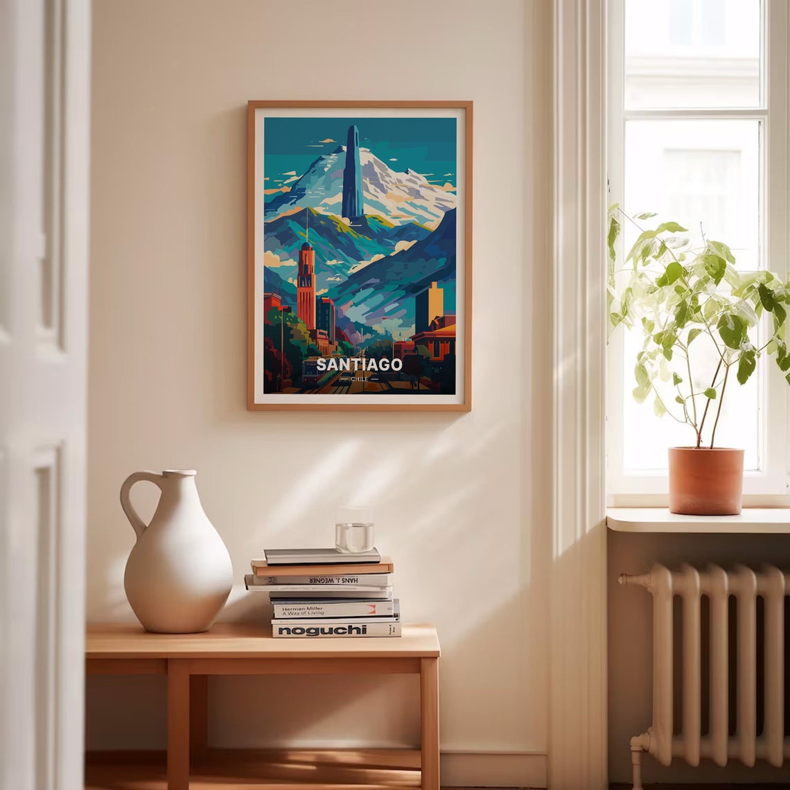 Santiago Chile Andes Mountain Skyline Cityscape Travel Poster - Image 4