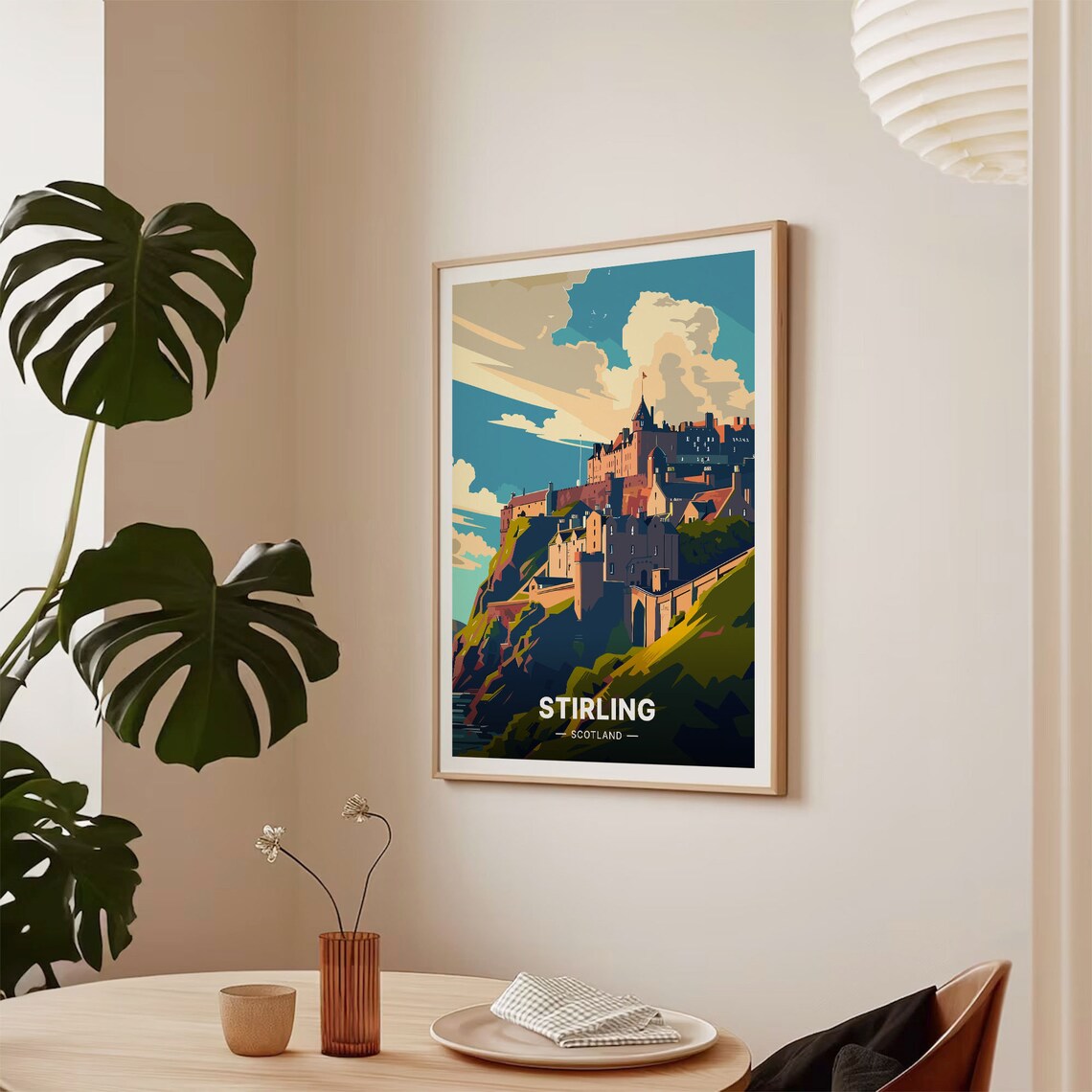 Stirling Castle Travel Poster, Scottish Landmark Illustration - Image 2