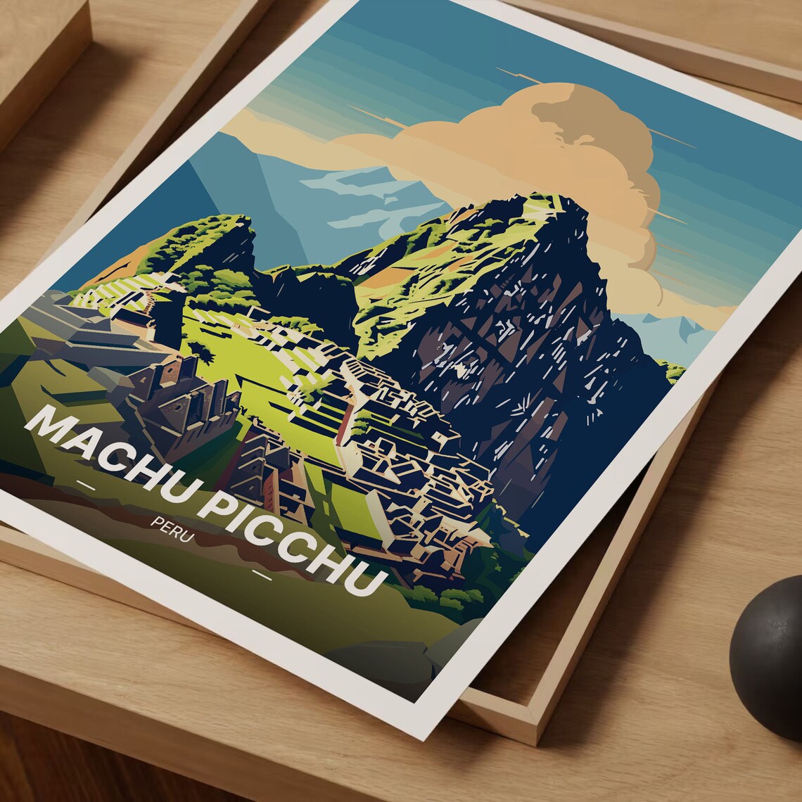 Machu Picchu Peru Inca Ruins Huayna Picchu Peak Travel Poster - Image 3